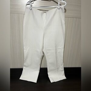 Elegant Rachel Zoe classic Office Cream Wide-Leg Comfort Pants size 14
